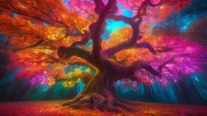 Fototapeta premium abstract colorful tree