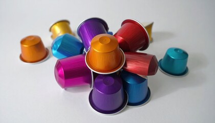 Colorful Coffee Capsules Stacked
