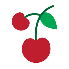 Cherry Vector Flat Icon Design