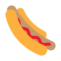 Hot Dog Vector Flat Icon Design