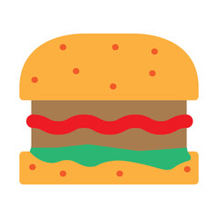 Burger Vector Flat Icon Design