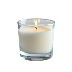 warm light from lit scented candle in elegant glass holder


