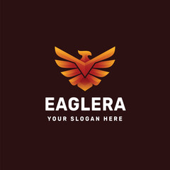 Eagle logo colorful vector icon illustration