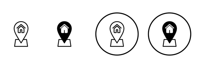 Address icon vector. home location sign and symbol. pinpoint