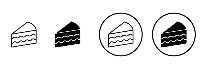 Cake icon vector. Cake sign and symbol. Birthday cake icon