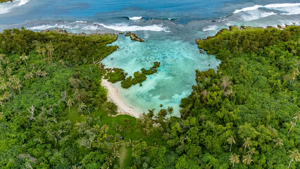 A little coastal bay and beach typical in the tropical islands of Vanuatu.