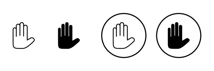 Hand icon vector. hand sign and symbol. palm