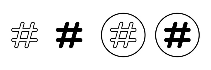 Hashtag icon vector. hashtag sign and symbol