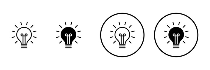 Lamp icon vector. Light bulb sign and symbol. idea symbol.