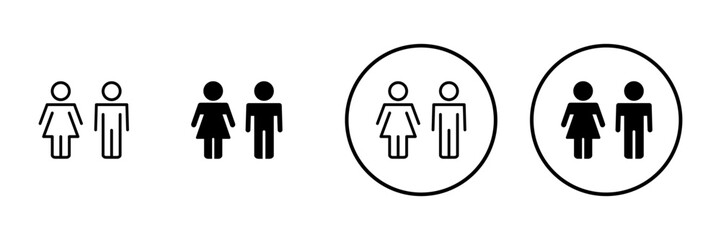 Man and woman icon vector. male and female sign and symbol. Girls and boys