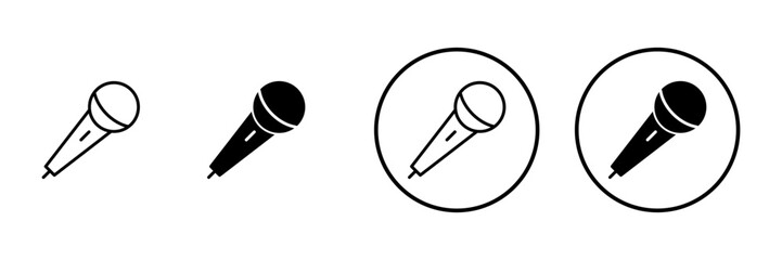 Microphone icon vector. karaoke sign and symbol
