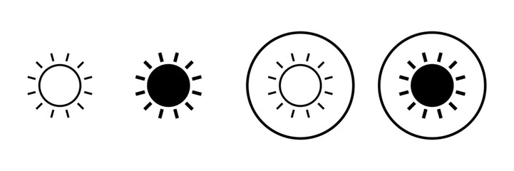 Sun icon vector. Brightness sign and symbol © avaicon