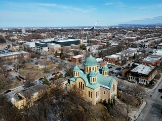 Ukrainian Orthodox Cathedral of Sainte Sophie. Montreal, Canada.