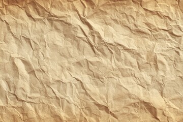 Obraz premium Textured, crumpled kraft paper surface close-up.