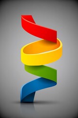 Colorful spiral graphic design