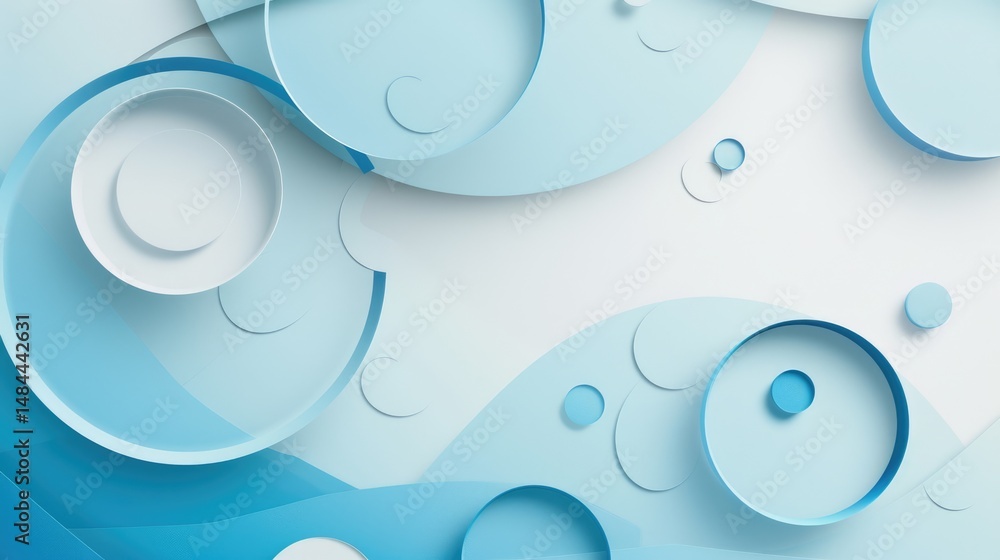 Poster abstract vibrant geometric shapes on surface of sky theme design express scene of seamless patterns 