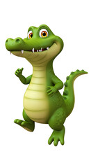 Fototapeta premium Animated alligator cartoon character walking upright