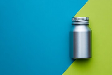 Silver bottle bright two tone backdrop