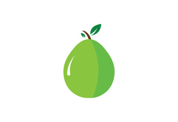 Fresh guava fruits organic healthy logo design, Vector illustration