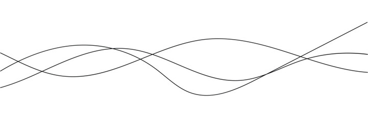 Curve wave seamless pattern. Thin line wavy abstract vector background. Curve wave seamless pattern. Line art striped graphic template. Vector illustration in white background in eps 10.