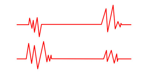  cardiogram lines ECG Waveforms