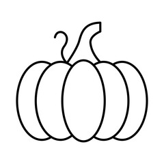 Pumpkin Editable Stroke Icons. Vegetables, Healthy Eating, Vegan Food, Weight Loss, Organic Food Themes Vector Illustration