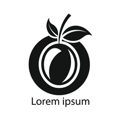 Fresh Fruit Logo Design with Leaf Icon
