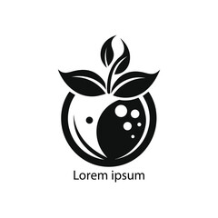 Fresh Fruit Logo Design with Leaf Icon
