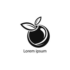 Fresh Fruit Logo Design with Leaf Icon
