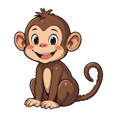 Cartoon Monkey – Cute Primate Vector Art