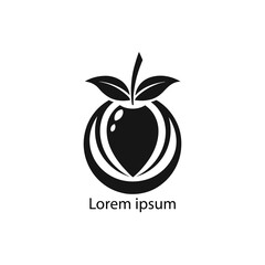 Fresh Fruit Logo Design with Leaf Icon