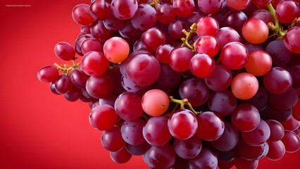 Fototapeta premium red grapes on vine