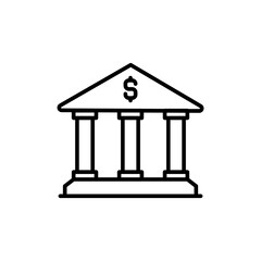 Bank building icon