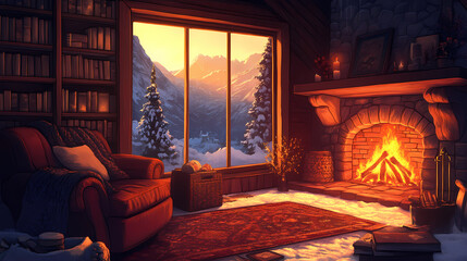 cozy winter living room