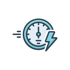 Color illustration icon for boost