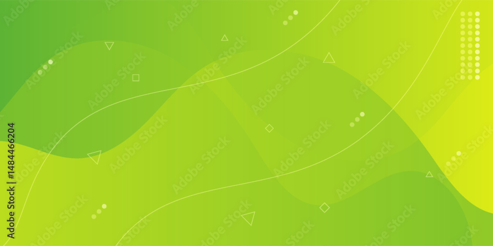 Aufkleber abstract green and yellow color background. dynamic shapes composition. eps10 vector