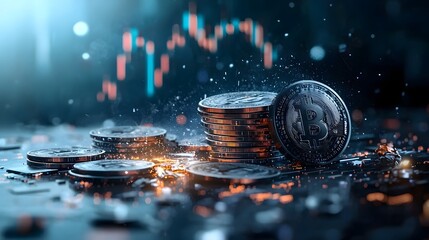 Melting Digital Market Screen Distorting Financial Data Symbolizing Market Instability and Volatility in the Modern Economy  Conceptual image representing the fragility