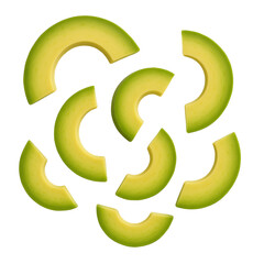 abstract green isolated on transparent or white background png