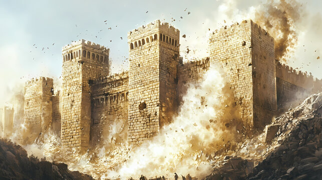 destruction jericho walls