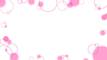 Light Pink Bubble Border on White – Vector Template