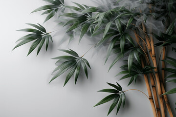 Zen Bamboo with Soft White Background