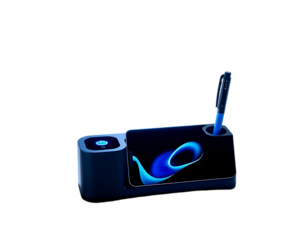 Modern Desk Organizer with Wireless Charging and Smartphone Stand