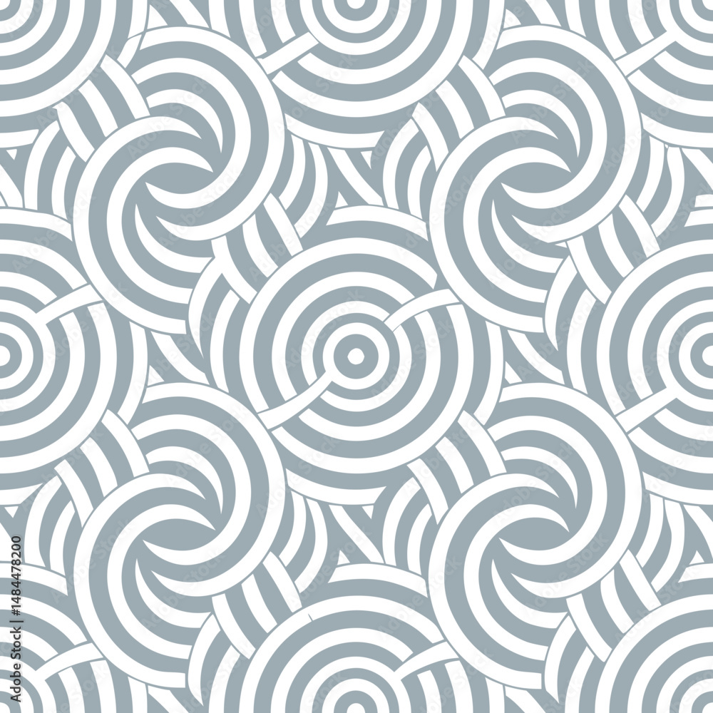 Poster elegant wave seamless vector pattern with curved lines on a grey background