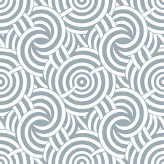 Elegant wave seamless vector pattern with curved lines on a grey background  