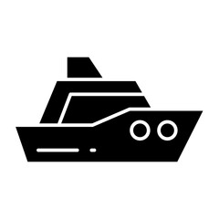 Yacht glyph icon