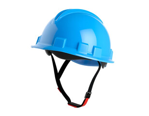 Fototapeta premium Blue Hard Hat Isolated on Transparent Background