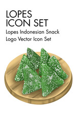 Lopes indonesian snack logo vector Icon set