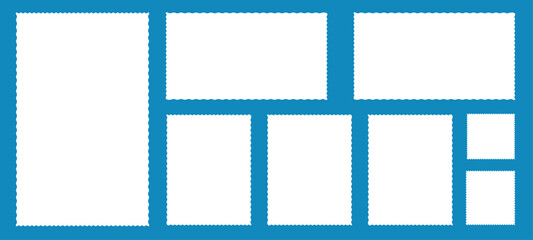 Set of with zigzag edge frame boder and colorful shapes vector rectangle square and oval elements with curve edge cloudy wave curve edge frame vector set frames nil 