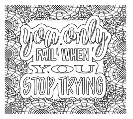 Motivational Quotes Coloring Pages For Adutls