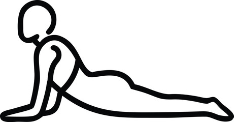 Yoga Weight Management Silhouette Vector – Fitness and Wellness Illustration for Healthy Lifestyle Concepts